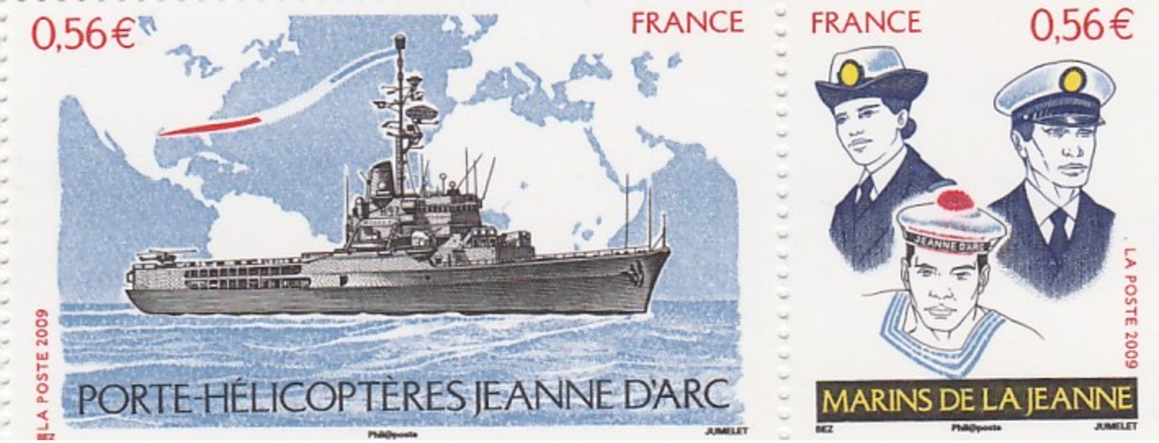 FRANCE 2009 N°4423/4424 ** PORTE HELICOPTERES LA PAIRE BDF - Unused Stamps