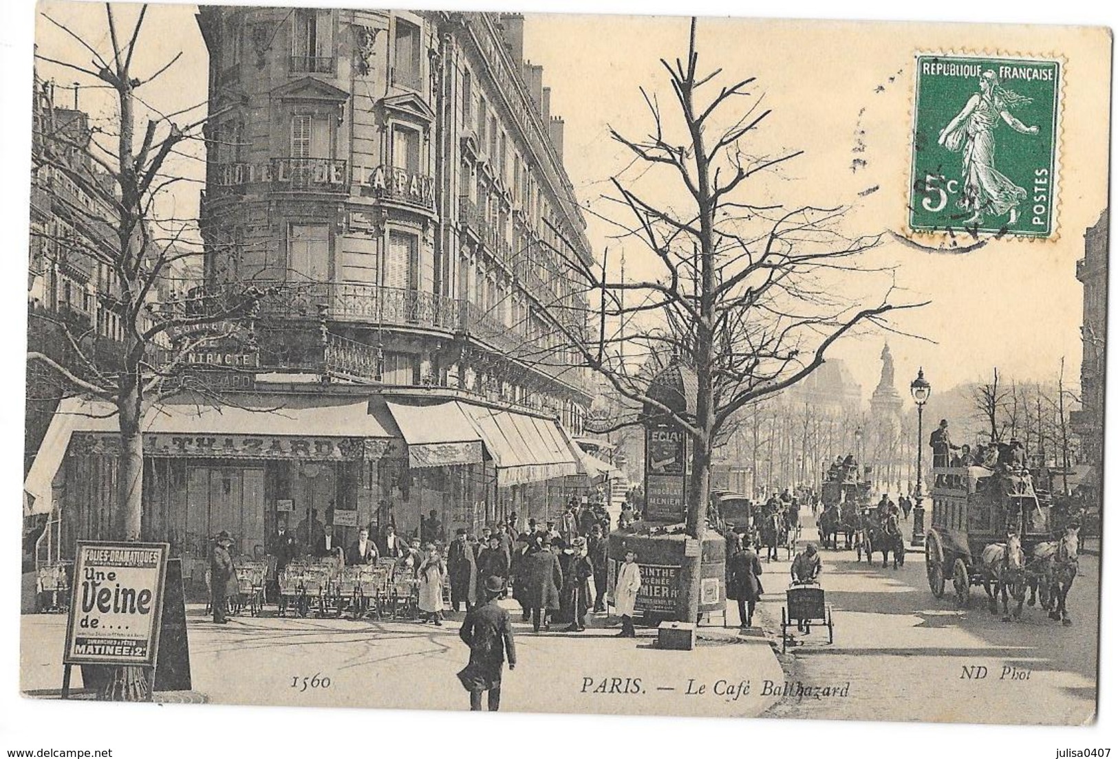 PARIS (75) Café Balthazard Boulevard Belle Animation - Cafés, Hôtels, Restaurants