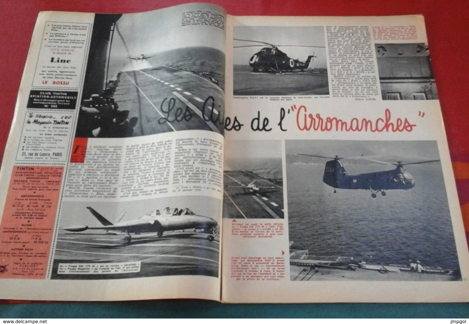 Journal De Tintin N°585 Janvier 1960 Modèles Général Motors,BD Jean Bart,Porte Avions Arromanches,Sportifs Français - Tintin