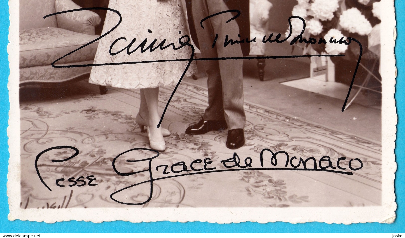 PRINCESSE GRACE DE MONACO & PRINCE RAINIER III ** Original Autograph - Hand Signed ** Autographe Princess Grace Kelly RR - Autographes