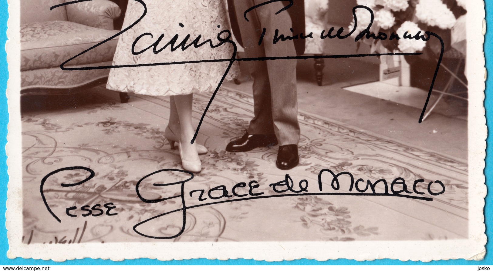 PRINCESSE GRACE DE MONACO & PRINCE RAINIER III ** Original Autograph - Hand Signed ** Autographe Princess Grace Kelly RR - Autogramme