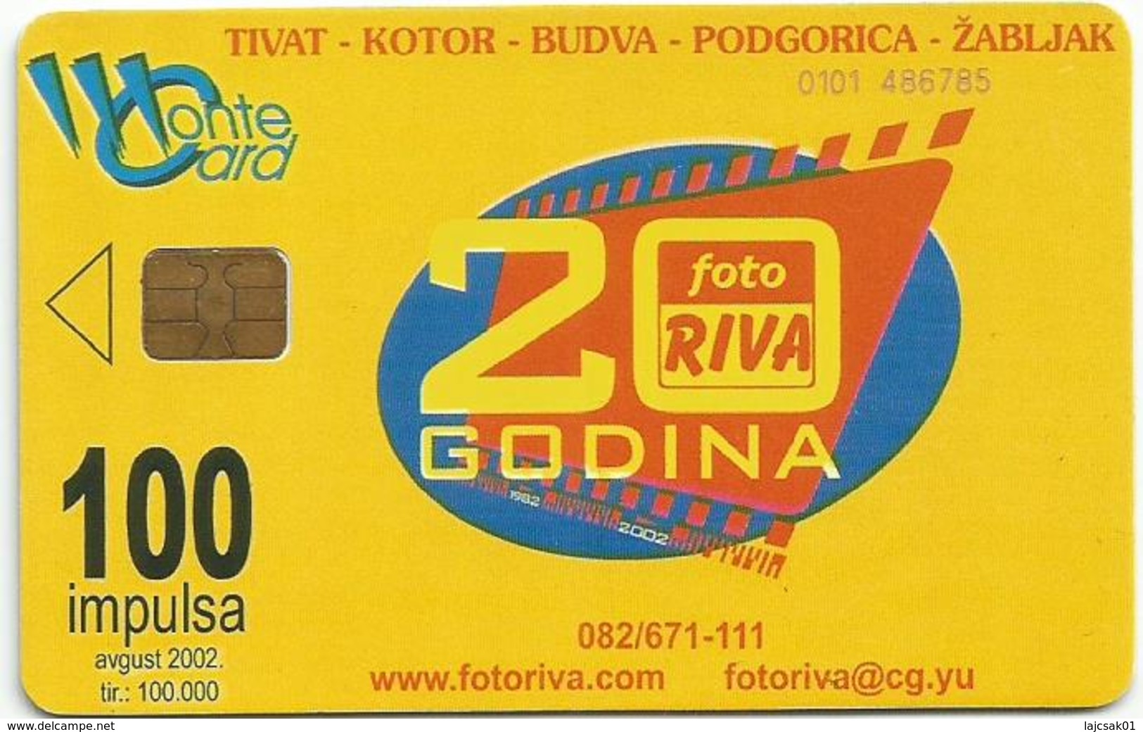 Montenegro 2002.  Tirage : 100.000 Pcs - Montenegro