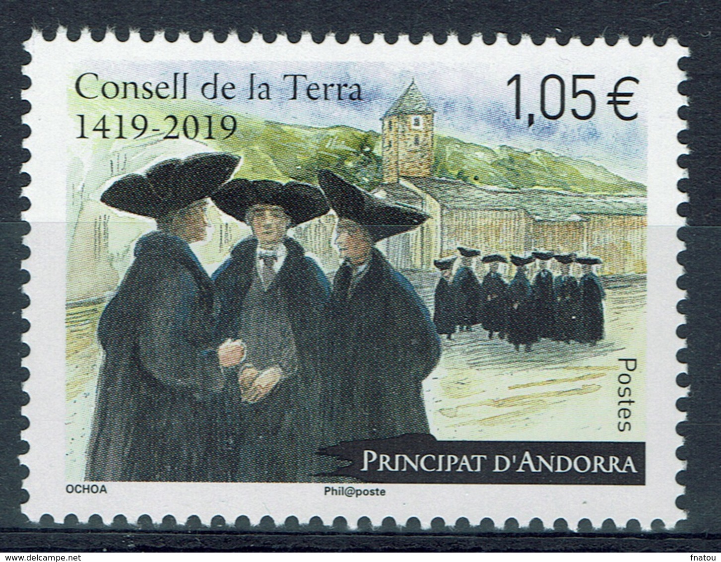 Andorra (French Adm.), Consell De La Terra, General Council Of Andorra, 2019, MNH VF  827 - Ungebraucht