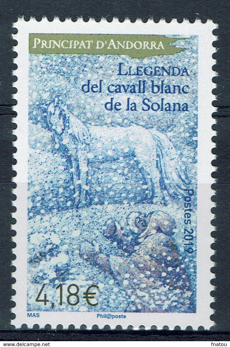 Andorra (French Adm.), Llegenda Del Cavall Blanc De La Solana , 2019, MNH VF  825 - Unused Stamps