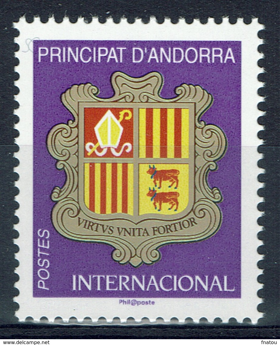 Andorra (French Adm.), Coat Of Arms, INTERNACIONAL , 2019, MNH VF  824 - Unused Stamps