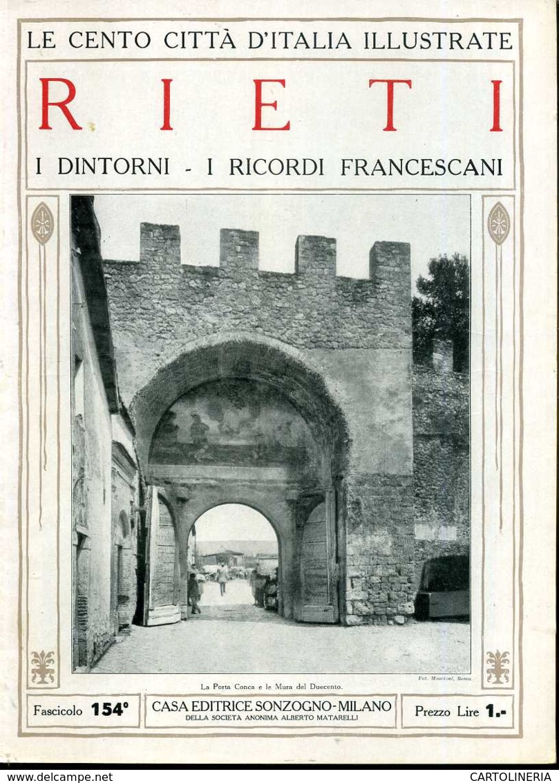 1920 Cento Città D' Italia Rieti - I Ricordi Francescani - Ante 1900