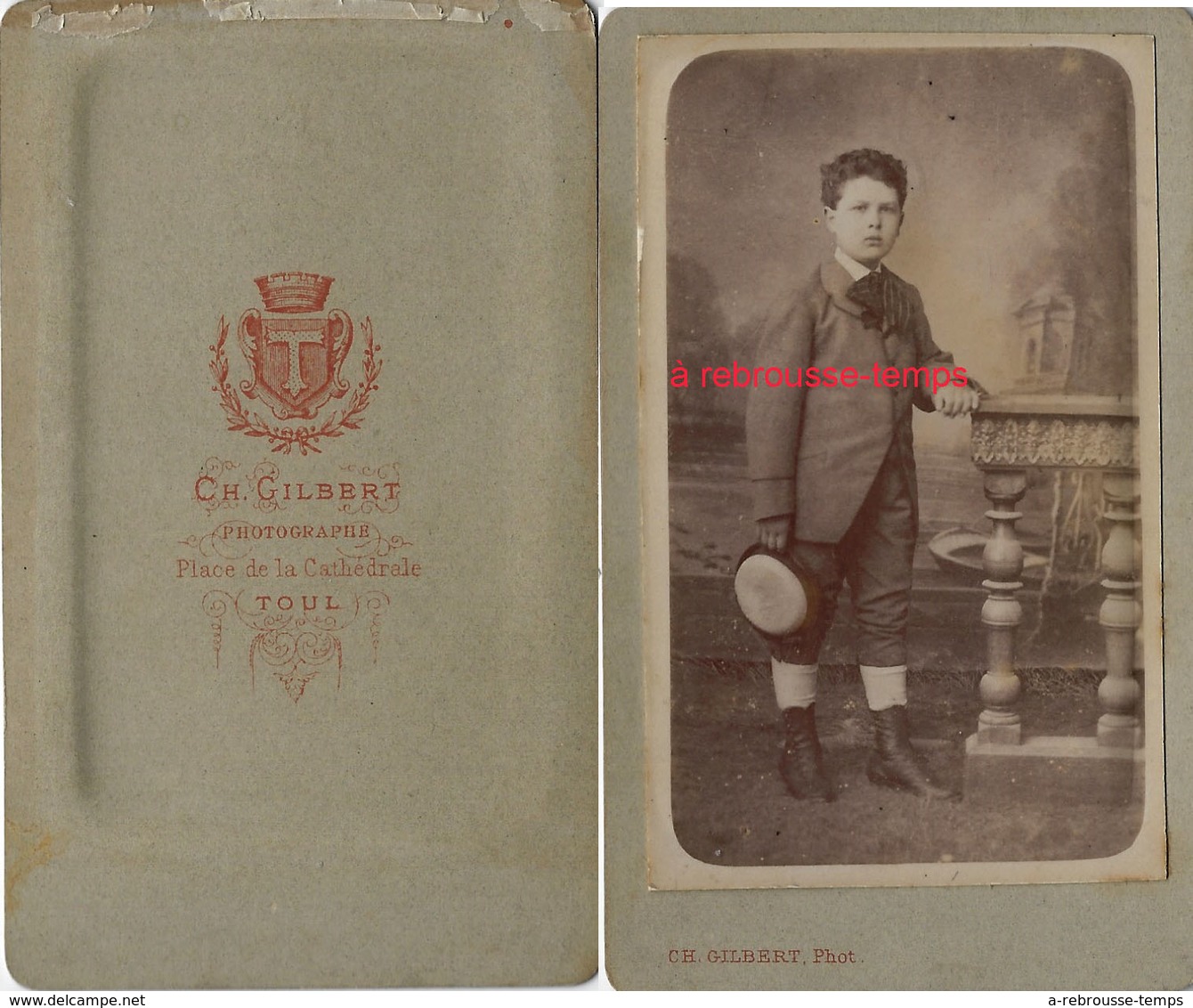 CDV De TOUL Par Le Photographe Ch. Gilbert-portrait D'un Enfant En Habits Du Dimanche-mode - Anciennes (Av. 1900)