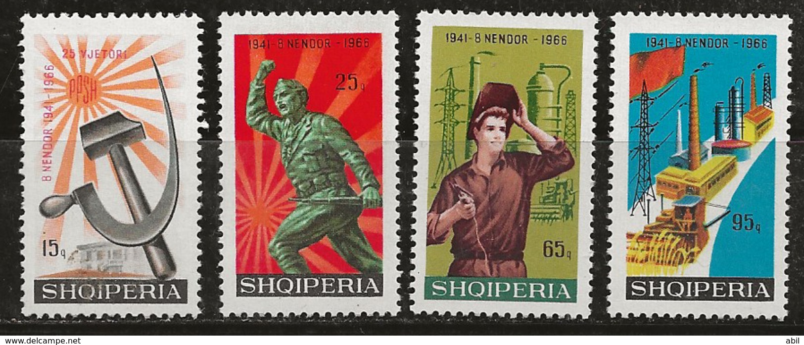 Albanie 1966 N°Y.T. :  928 à 931 * - Albania