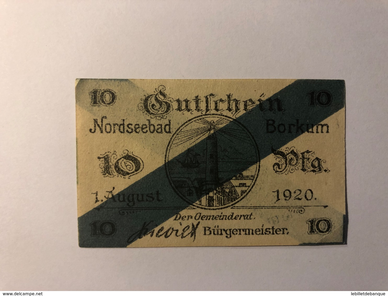 Allemagne Notgeld Baden Bockum 10 Pfennig - Collections