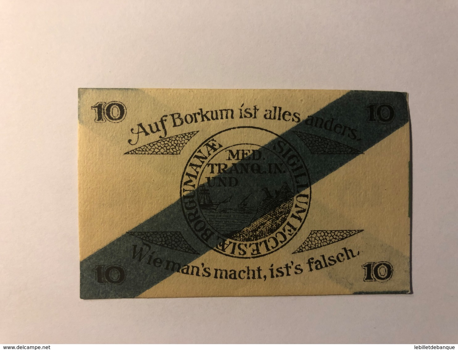 Allemagne Notgeld Baden Bockum 10 Pfennig - Collections