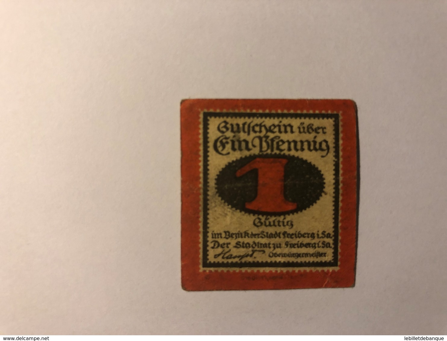 Allemagne Notgeld Freiberg 1 Pfennig - Collections