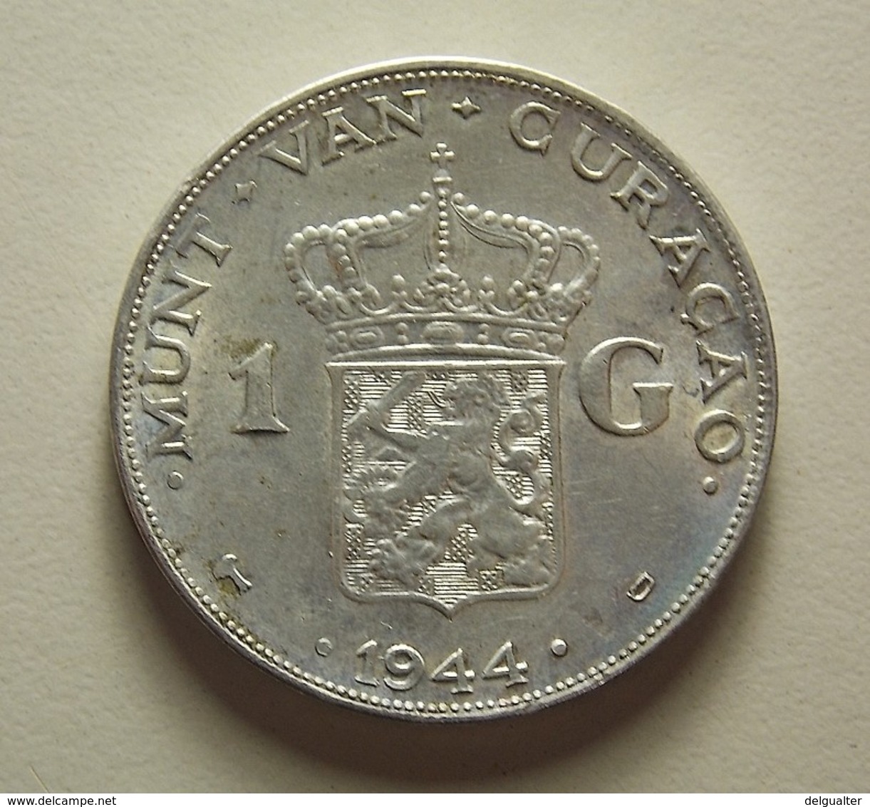 Curaçao 1 Gulden 1944 D Silver - Curacao