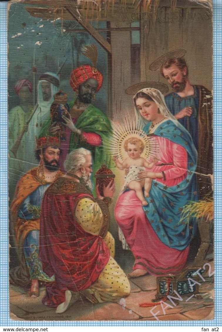 USA / Ancient Post Card / Christmas. Jesus Christ. Religion. 1912 - Andere & Zonder Classificatie