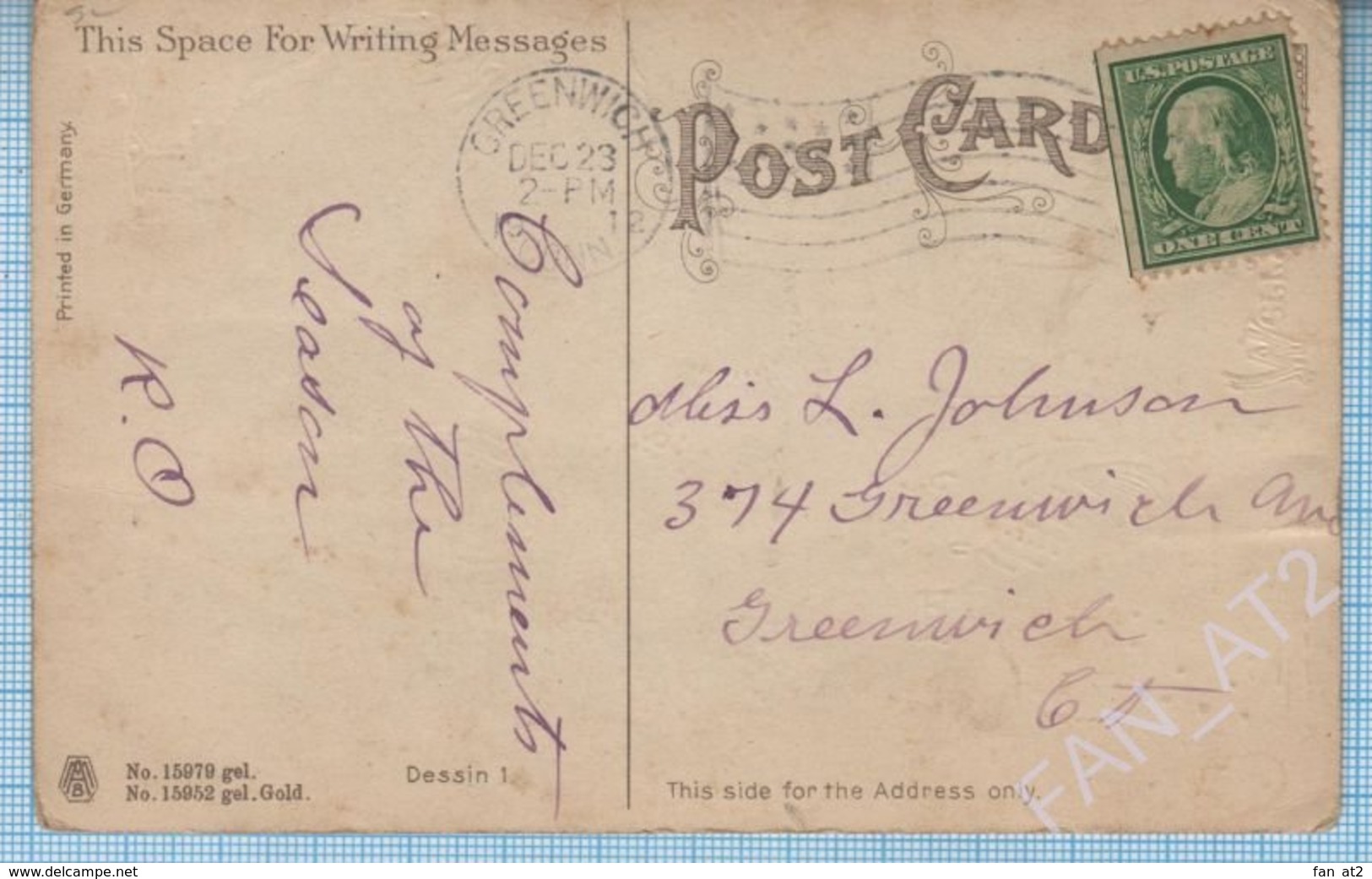 USA / Ancient Post Card / Christmas. Jesus Christ. Religion. 1912 - Other & Unclassified