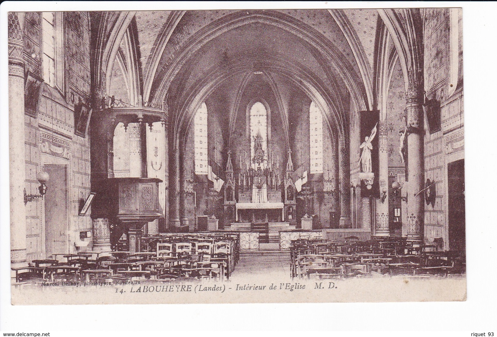 14 LABOUHEYRE - Intérieur De L'Eglise - Autres & Non Classés