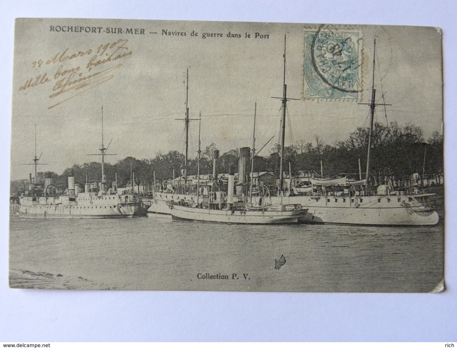 CPA (17) Charente Maritime - ROCHEFORT SUR MER - Navires De Guerre Dans Le Port - Rochefort