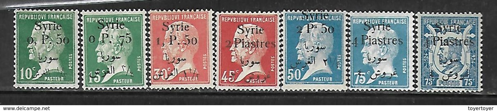 CD144  Syrie De 1924-25 N°143 à 148 Et 153 N+ - Ongebruikt