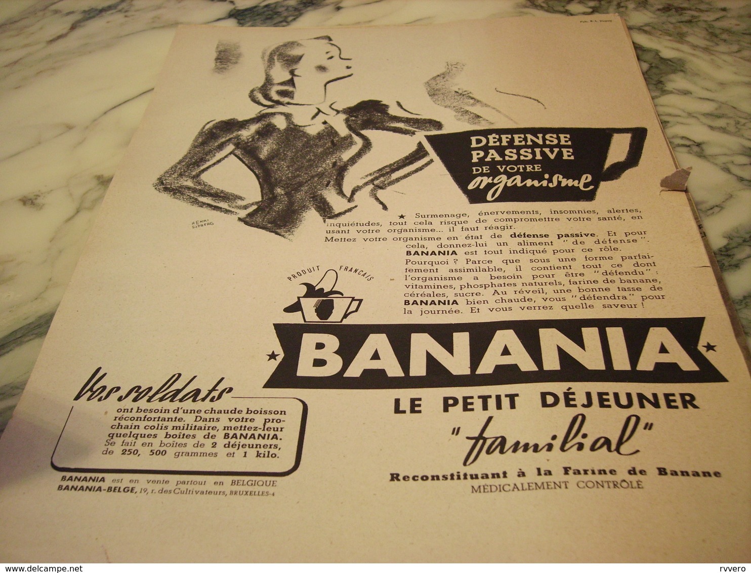 ANCIENNE PUBLICITE DEFENCE PASSIVE BANANIA 1940 - 1939-45