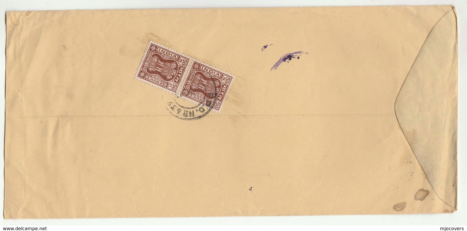 1970s REGISTERED FPO 639 INDIA Forces COVER To AIR DEFENSE MINISTRY Military Stamp Aviation Tb Tuberculosis Health - Militaria