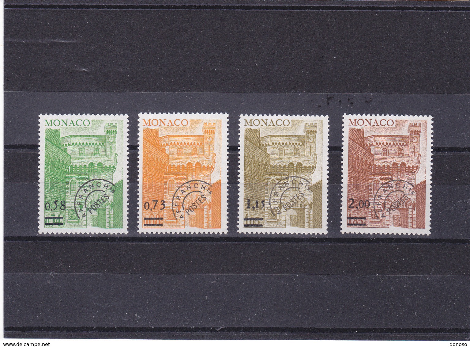 MONACO 1978 TOUR DE L'HORLOGE Yvert 50-53 NEUF** MNH - Préoblitérés