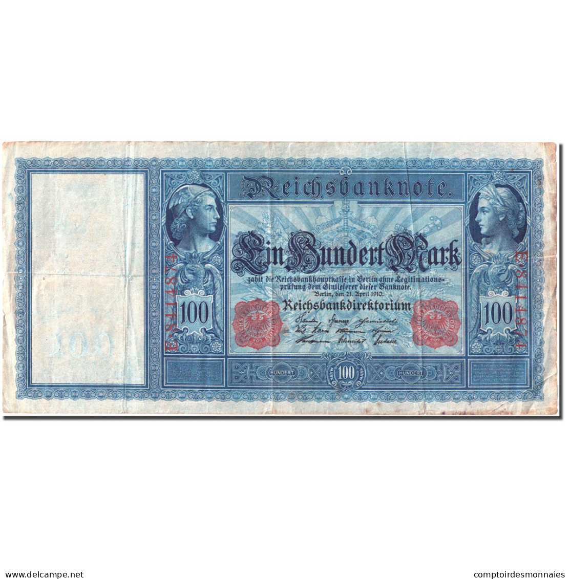 Billet, Allemagne, 100 Mark, 1910, 1910-04-21, KM:43, TB - 100 Mark