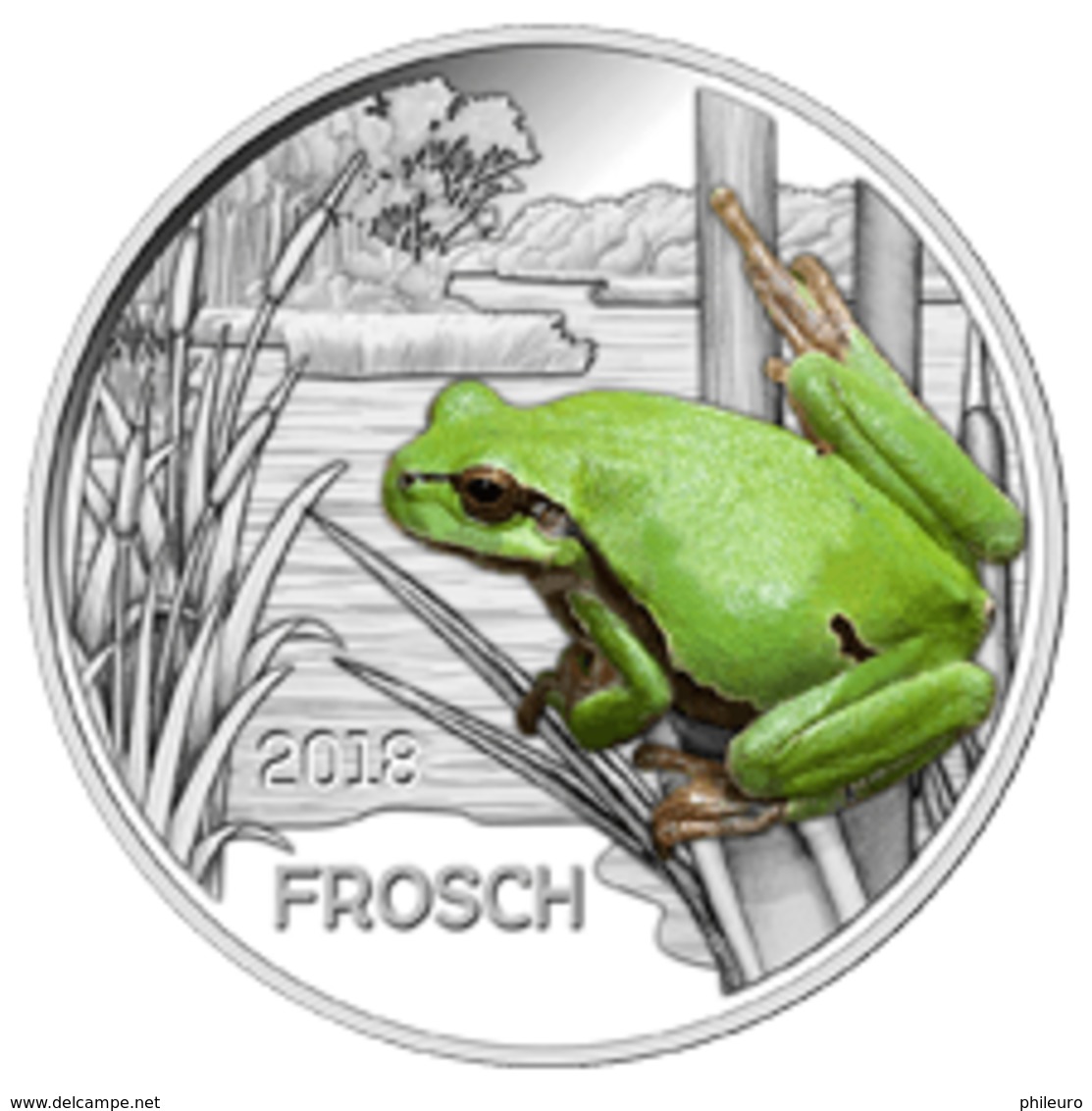 Autriche 2018 : 3€ 'Grenouille' ('Frosch') Colorisée - Disponible En France - Autriche