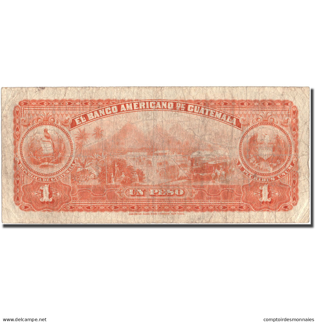 Billet, Guatemala, 1 Peso, 1918, 1918-06-25, KM:S111b, TB+ - Guatemala