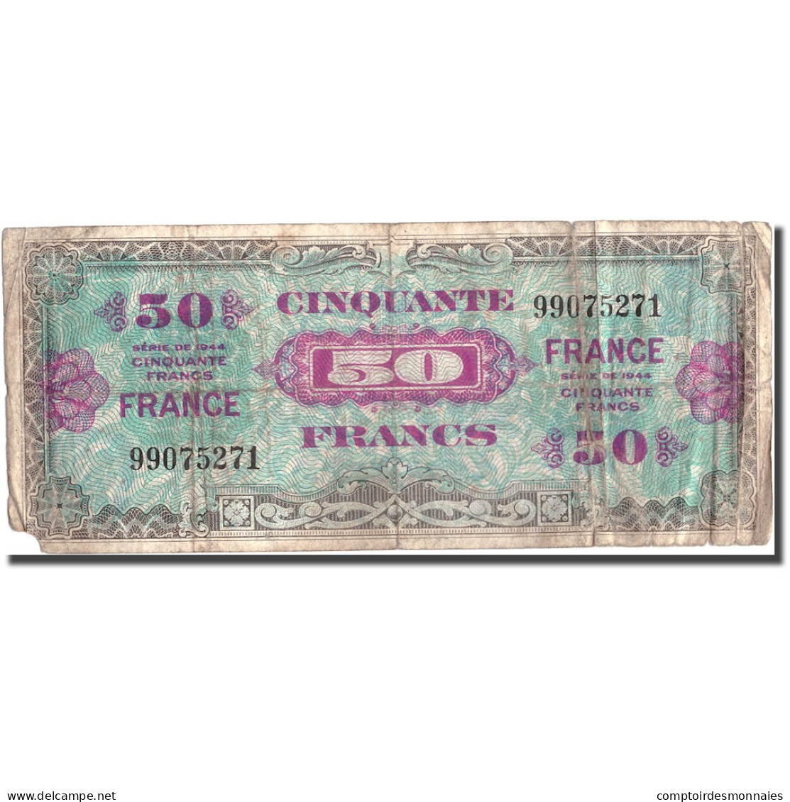 France, 50 Francs, 1945 Verso France, 1945, 1945, B, Fayette:VF24.1, KM:117a - 1945 Verso Frankreich