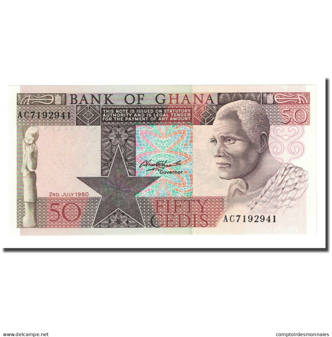 Billet, Ghana, 50 Cedis, 1980-07-02, KM:22b, NEUF - Ghana