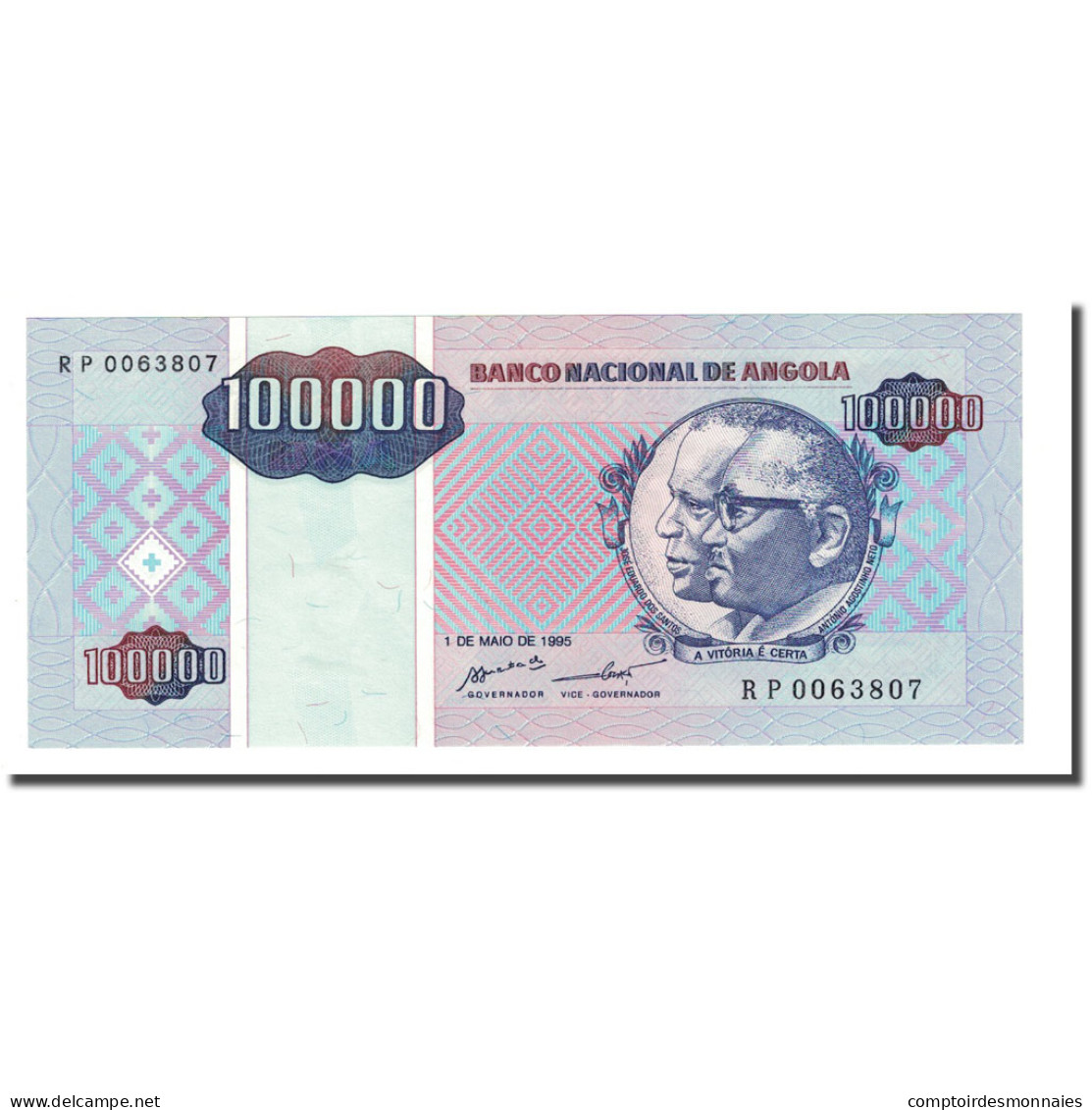 Billet, Angola, 100,000 Kwanzas Reajustados, 1995-05-01, KM:139, NEUF - Angola