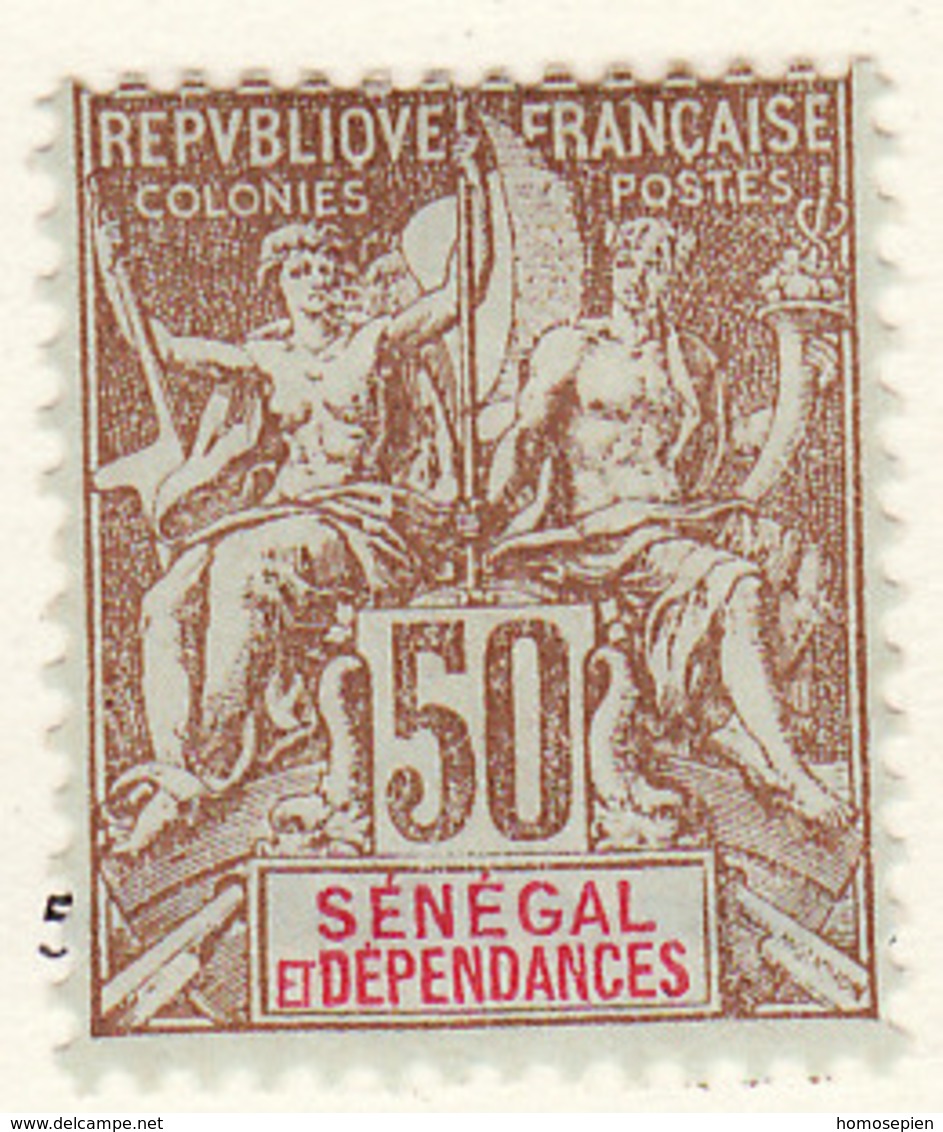 Sénégal 1900-01 Y&T N°25 - Michel N°25 * - 50c Type Mouchon - Neufs