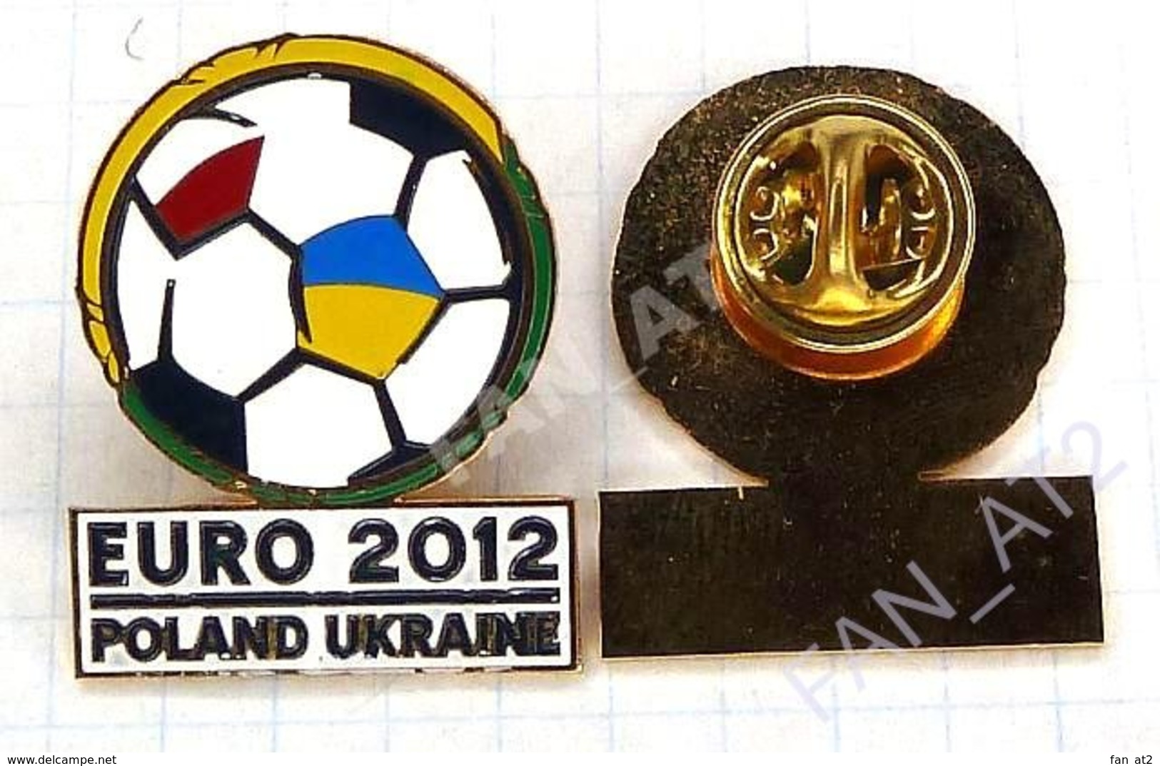 UKRAINE / Badge / POLAND / Pin. Football. Europe Championship. UEFA . EURO 2012. - Football