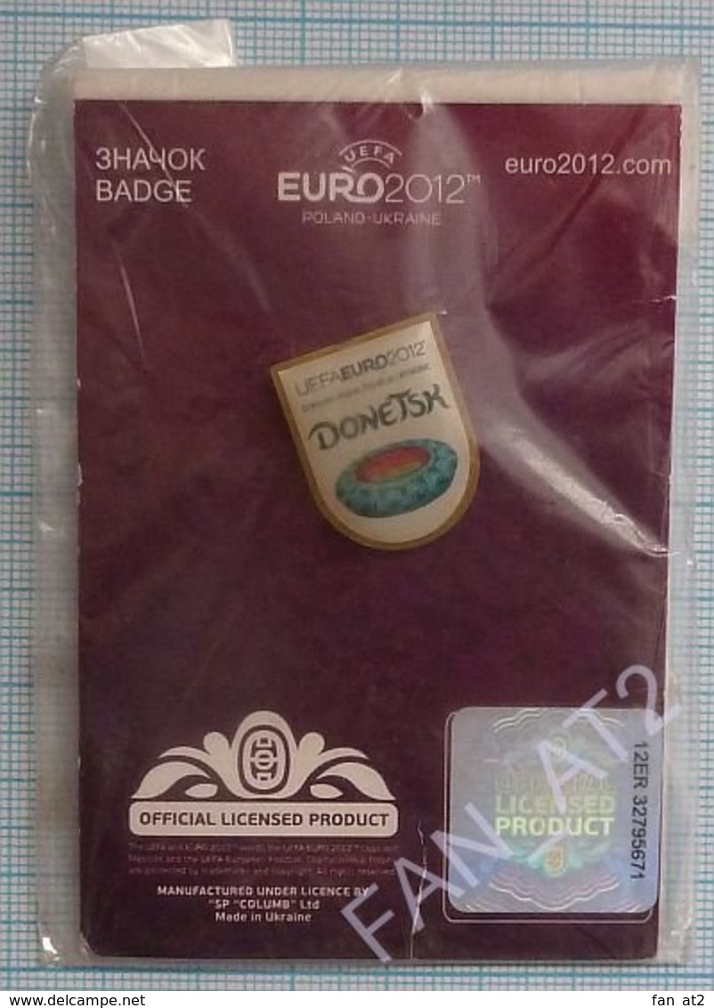 UKRAINE / Badge / POLAND / Pin. Football. Europe Championship. UEFA . EURO 2012. Sports Stadium. Donetsk. - Football