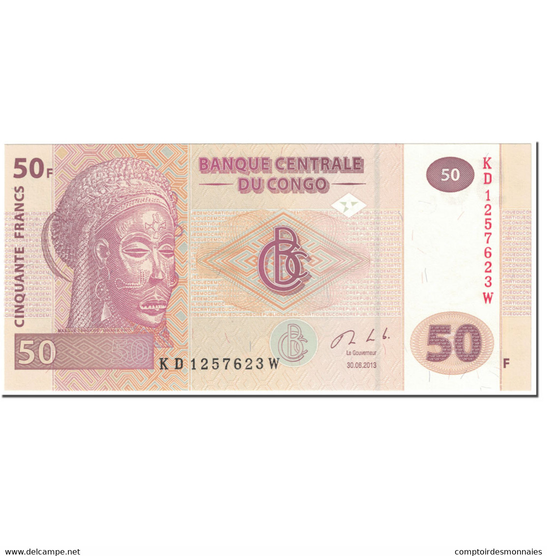 Billet, Congo Democratic Republic, 50 Francs, 2013, 2013-06-30, KM:97a, NEUF - República Del Congo (Congo Brazzaville)