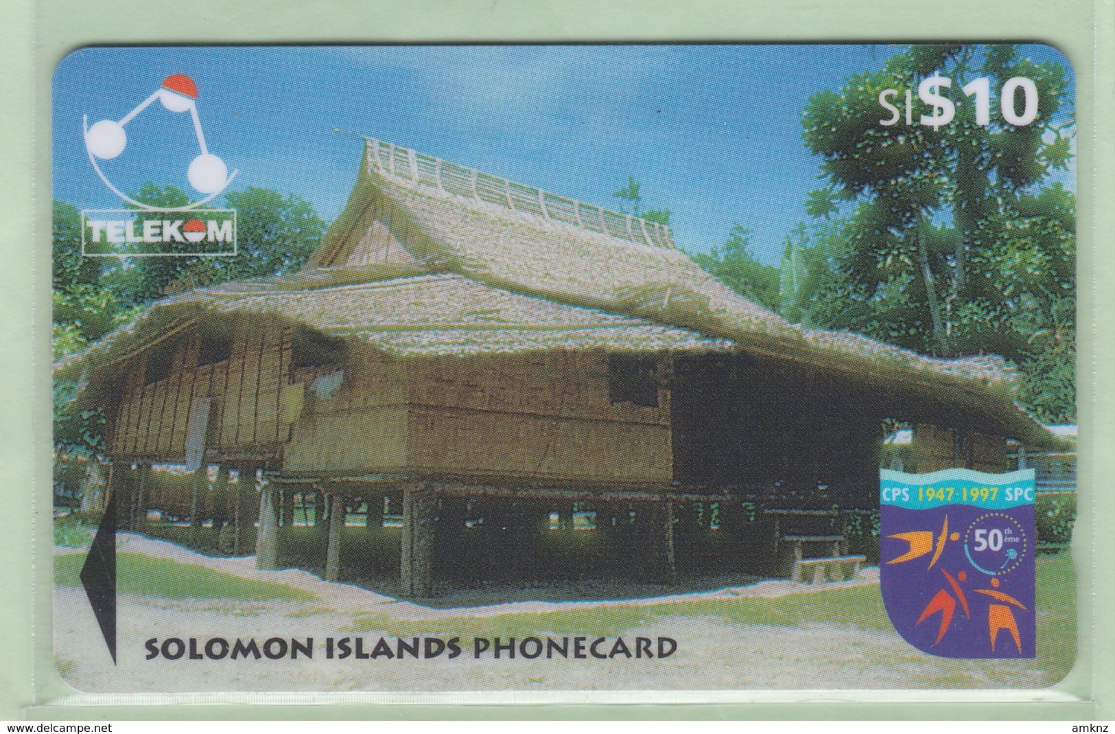 Solomon Island - 1997 Native Huts - $10 Sigana Village - SOL-17 - FU - Salomon