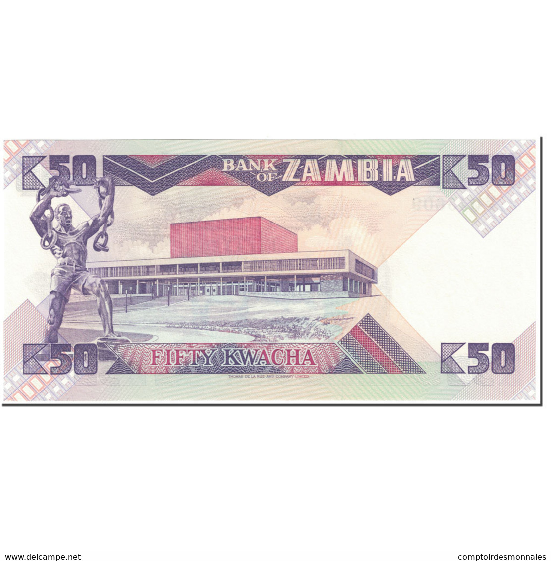 Billet, Zambie, 50 Kwacha, 1980-1988, Undated (1980-1988), KM:28a, NEUF - Zambie