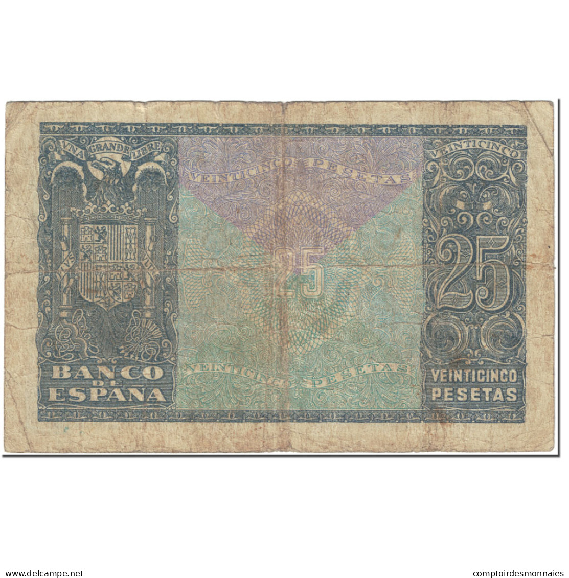 Billet, Espagne, 25 Pesetas, 1940, 1940-01-09, KM:116a, TB - 25 Peseten