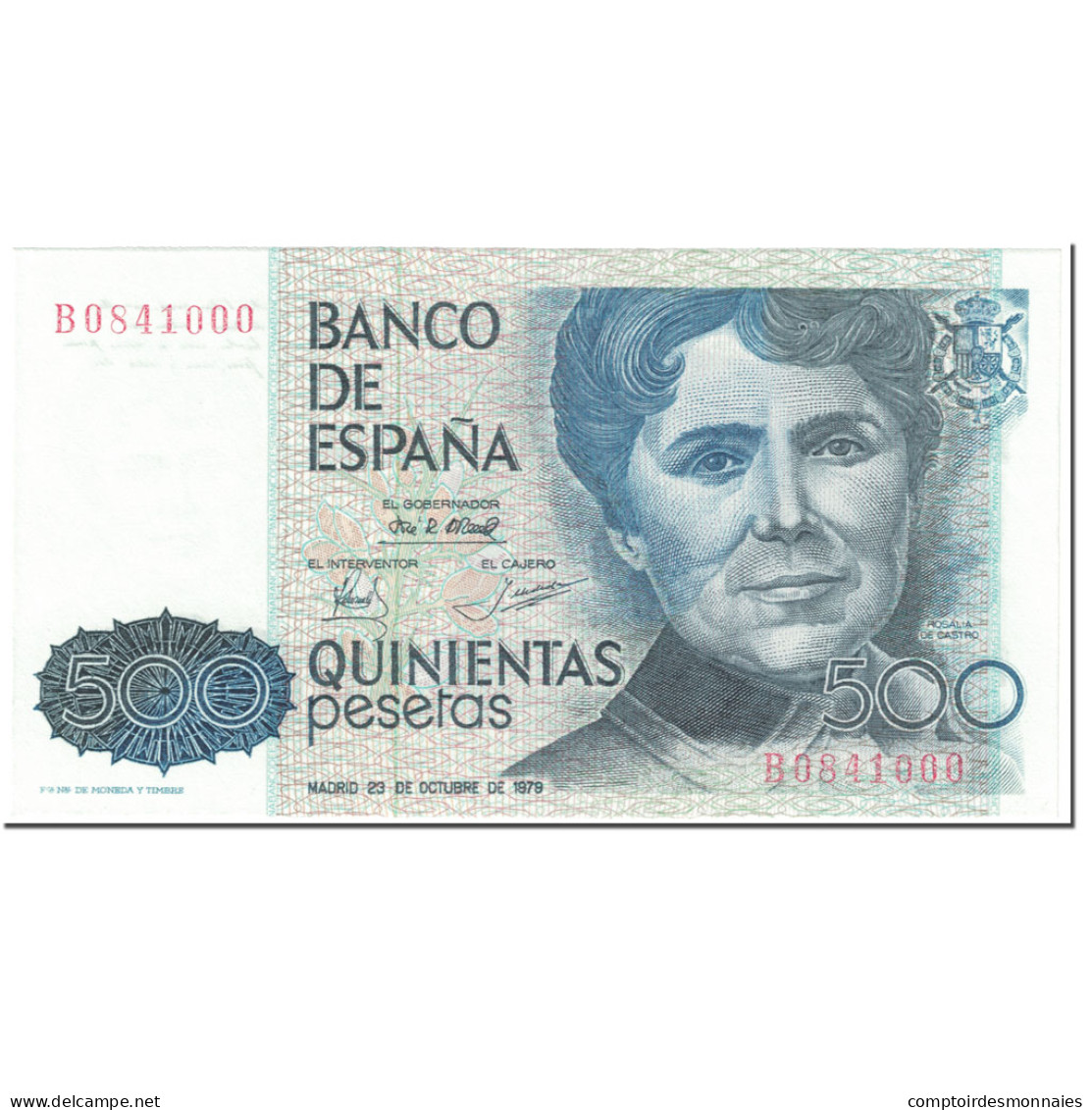 Billet, Espagne, 500 Pesetas, 1979, 1979-10-23, KM:157, NEUF - [ 4] 1975-… : Juan Carlos I