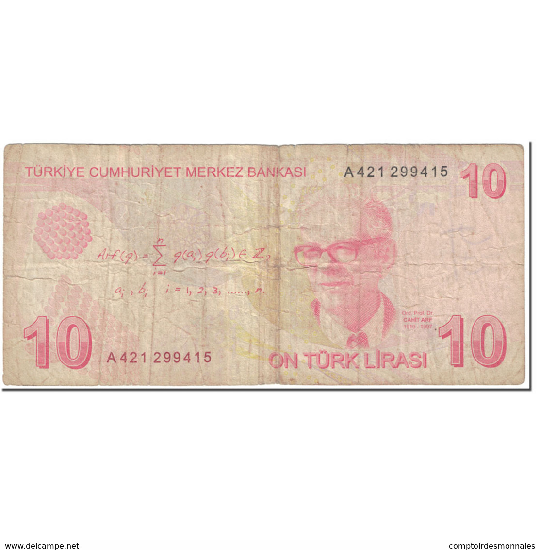 Billet, Turquie, 10 Lira, 2009, Old Date 1970-10-14, KM:223, TB - Türkei