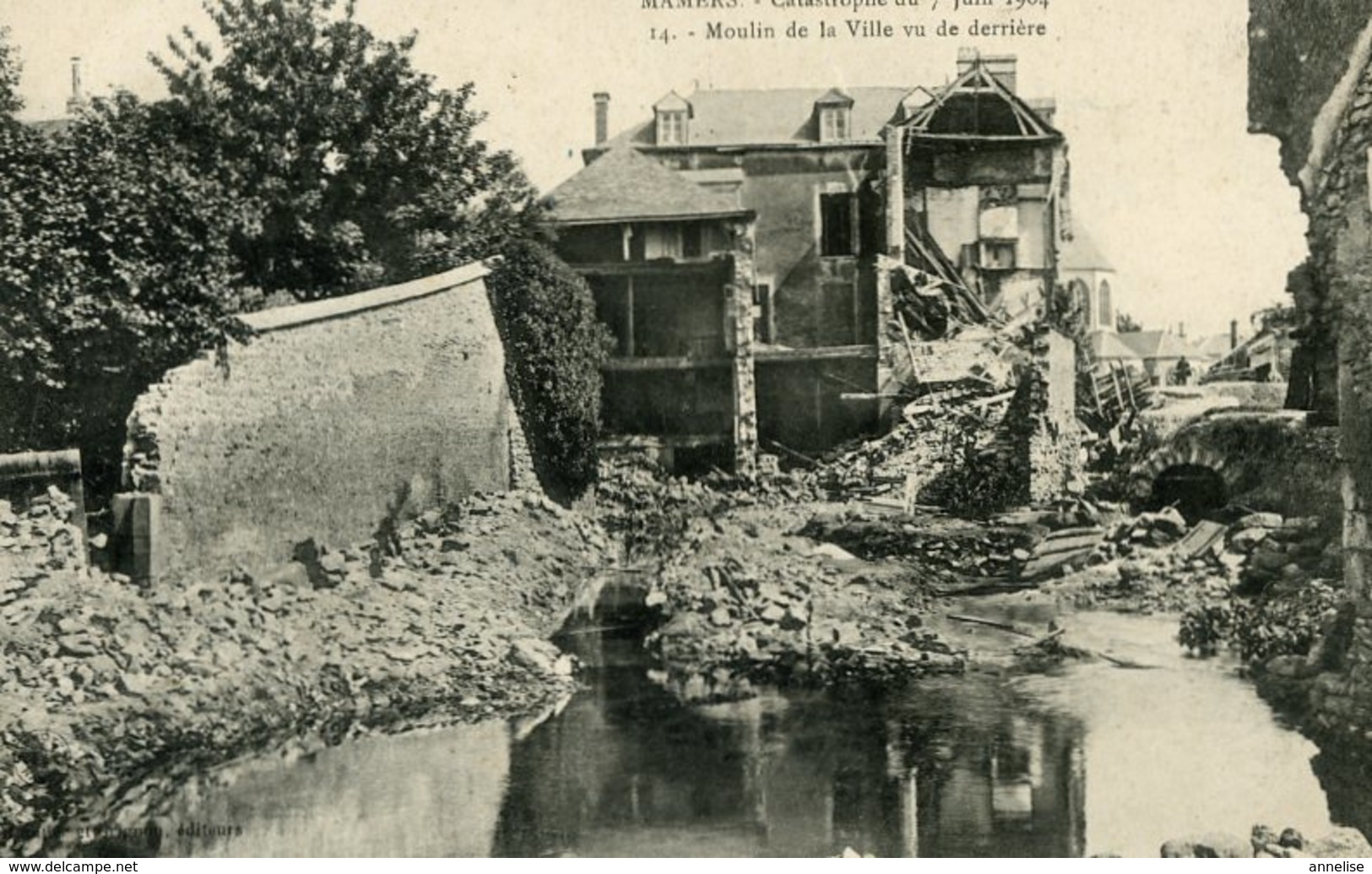 72 MAMERS Catastrophe Inondation Juin 1904 Moulin De La Ville Détruit - Catastrophes