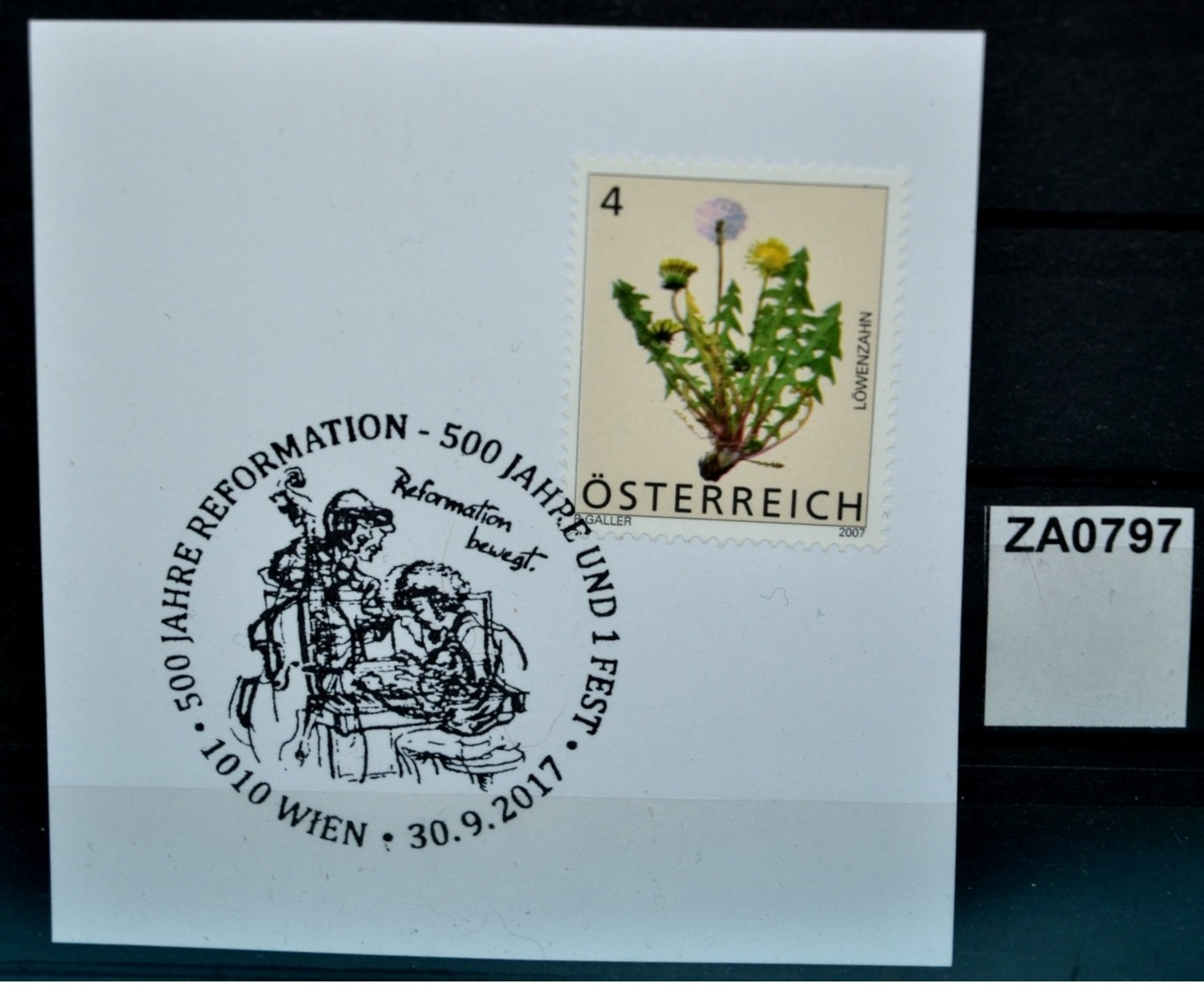 ZA0797 500J Reformation, Luther, Musiker Nach Olaf Osten, 1010 Wien AT 30.9.2017 - Machines à Affranchir (EMA)