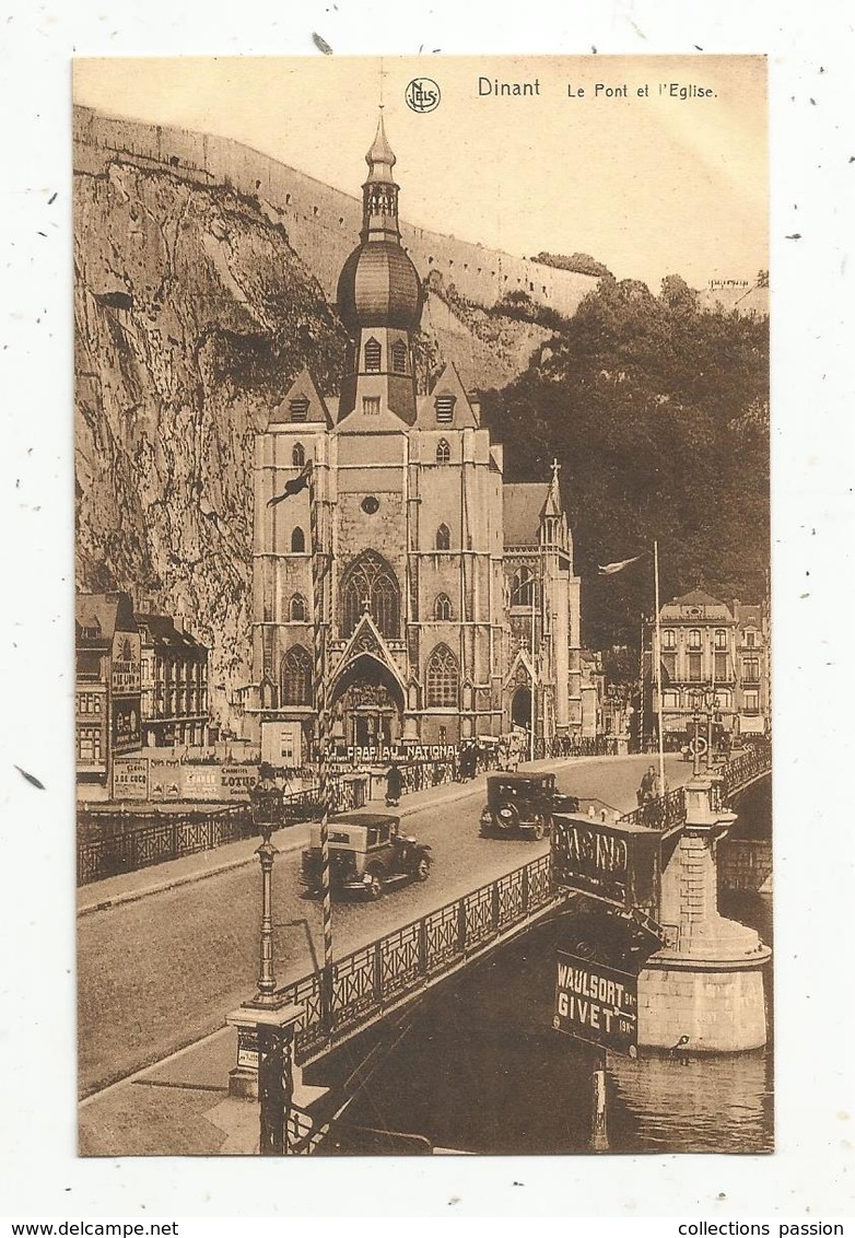 Cp , Automobiles , Belgique , DINANT , Le Pont Et L'église ,vierge, Ed. Thill , Série 33 N° 39 - Toerisme