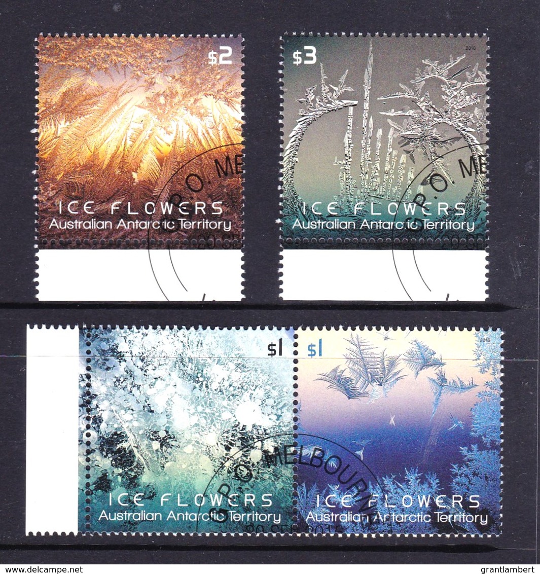 Australian Antarctic 2016 Ice Flowers Marginal Set Of 4 CTO - Used Stamps