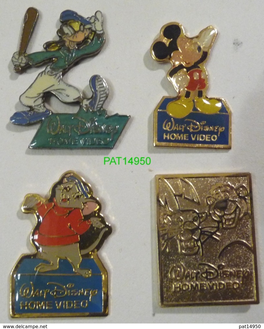 WALT DISNEY HOME VIDEO  Lot De 4 Pin's Différents - Disney