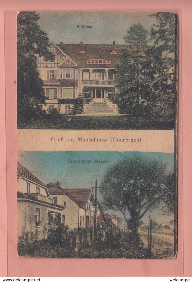 OLD POSTCARD  -  GERMANY - DEUTSCHLAND -  GRUSS AUS MANSCHNOW - ODERBRUCH - Altri & Non Classificati