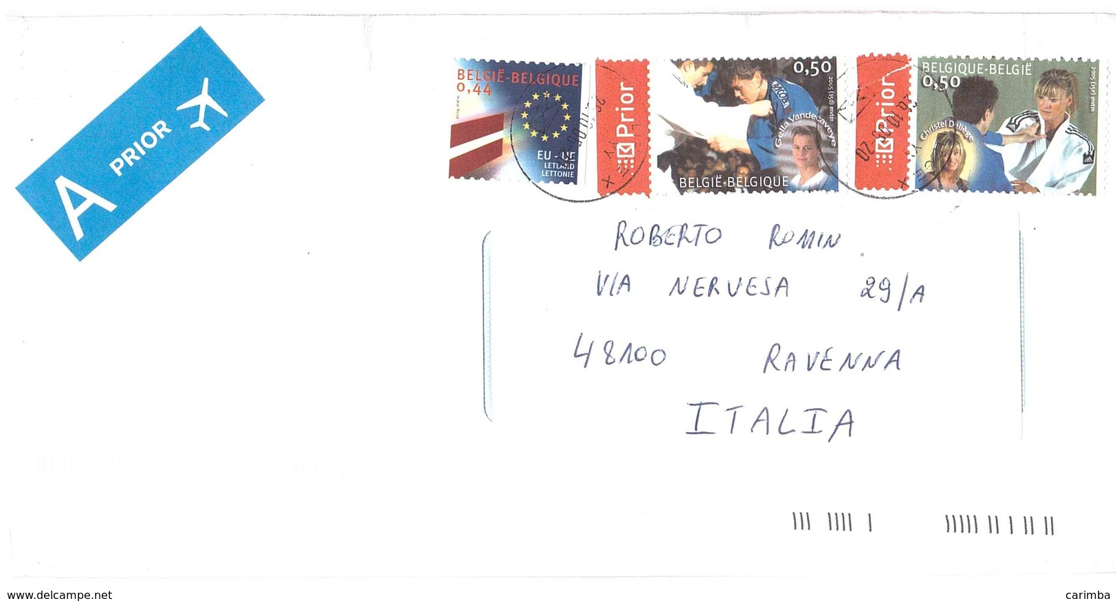 LETTERA X ITALY CON FRANCOBOLLI JUDO - Altri & Non Classificati