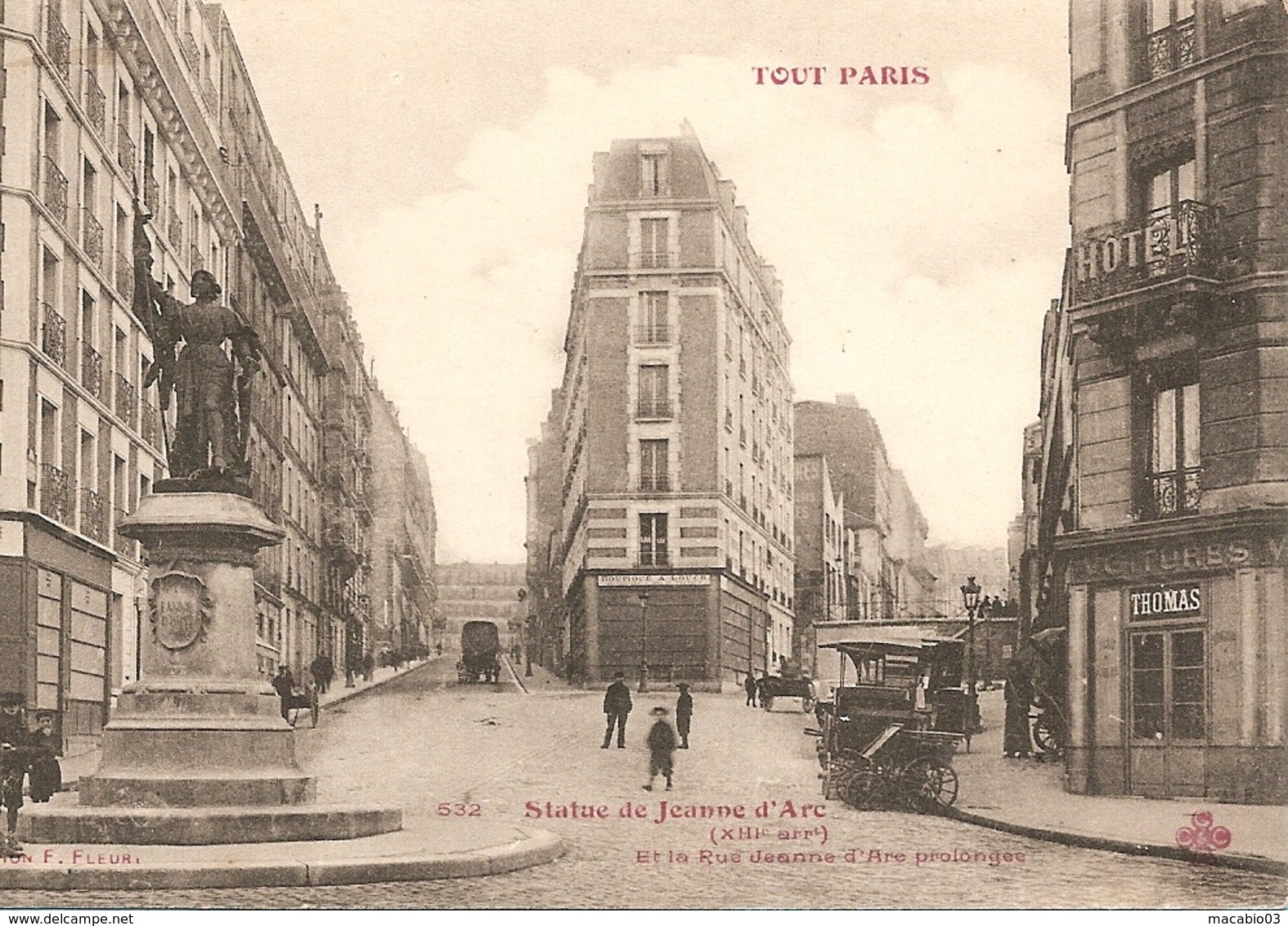 75 Paris : Tout Paris 13ème  Statue De Jeanne D' Arc Et La Rue Jeanne D'Arc  Réf 5815 - Autres & Non Classés