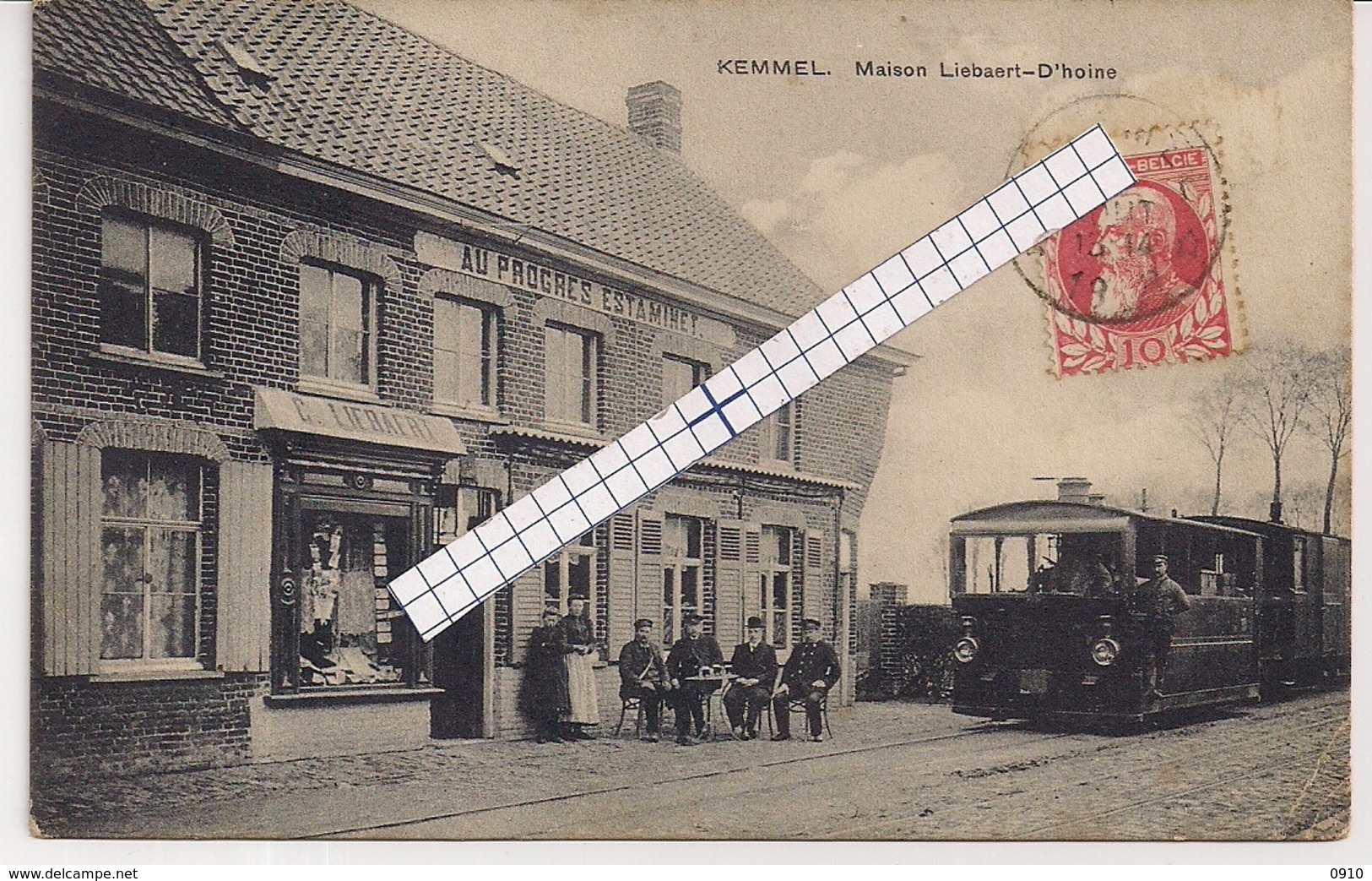 KEMMEL-HEUVELLAND "MAISON LIEBAERT D'HOINE AVEC TRAM A VAPEUR-STOOMTRAM"EDIT.F.BARTIER,YPRES-ZELDZAME PK-RRR!!! - Heuvelland