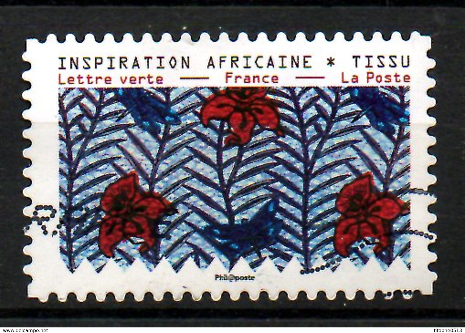 FRANCE. N° A1660 Oblitéré De 2019. Tissu/Inspiration Africaine. - Textiel