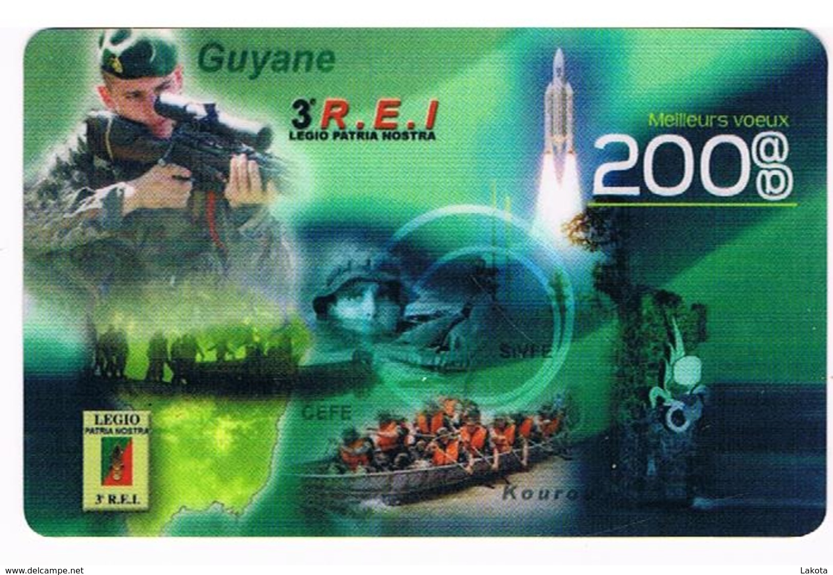 Calendrier De Poche - LEGION ETRANGERE - 3e REI Guyane - 2008 - Petit Format : 2001-...